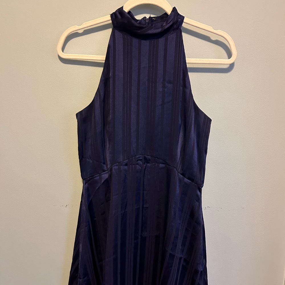 Banana republic, lightweight, navy blue halter dress